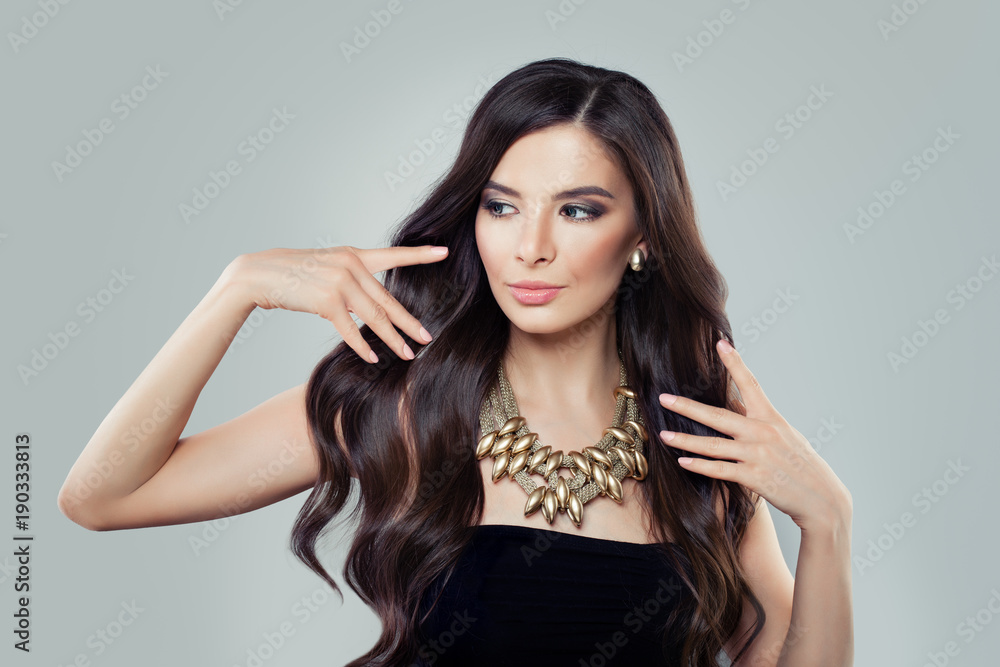 Pretty Young Woman with Beautiful Healthy Hair Pretty Young Woman with Beautiful Healthy Hair