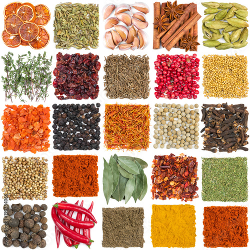 Fototapeta Naklejka Na Ścianę i Meble -  Set of different spices and seasonings