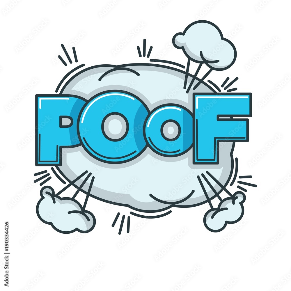 Visualization of poof sound with big fluffy cloud Visualization of poof sound with big fluffy cloud