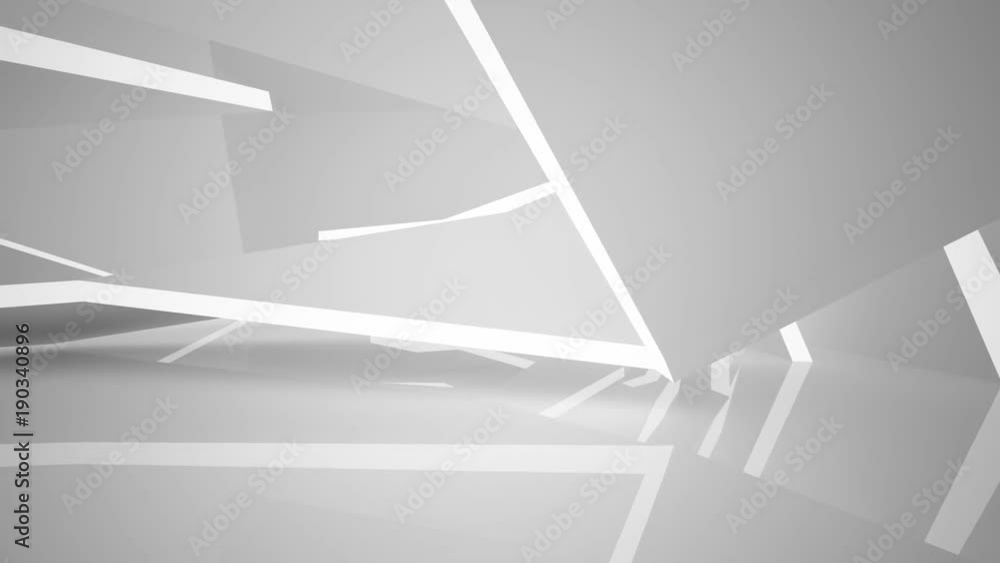 Abstract white parametric interior with window. 3D illustration and rendering. Abstract white parametric interior with window. 3D illustration and rendering.