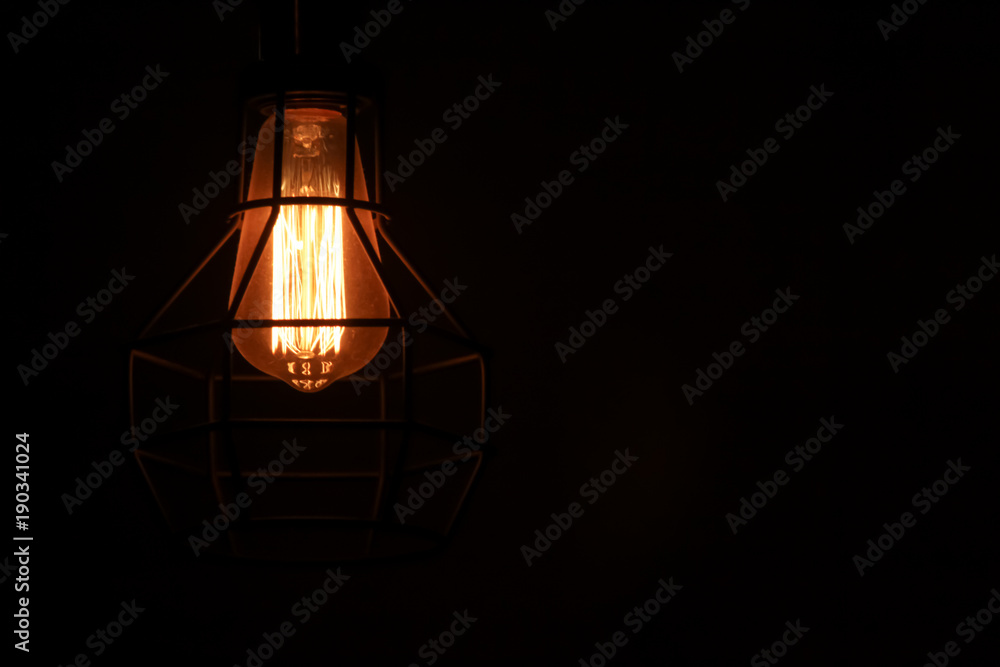 Caged Bulb Glowing in dark Caged Bulb Glowing in dark