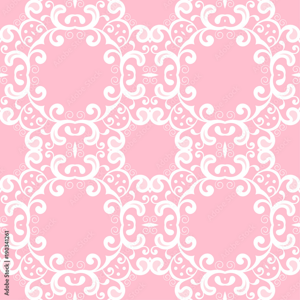 Abstract seamless pattern with curling elements. Vector Illustration.
