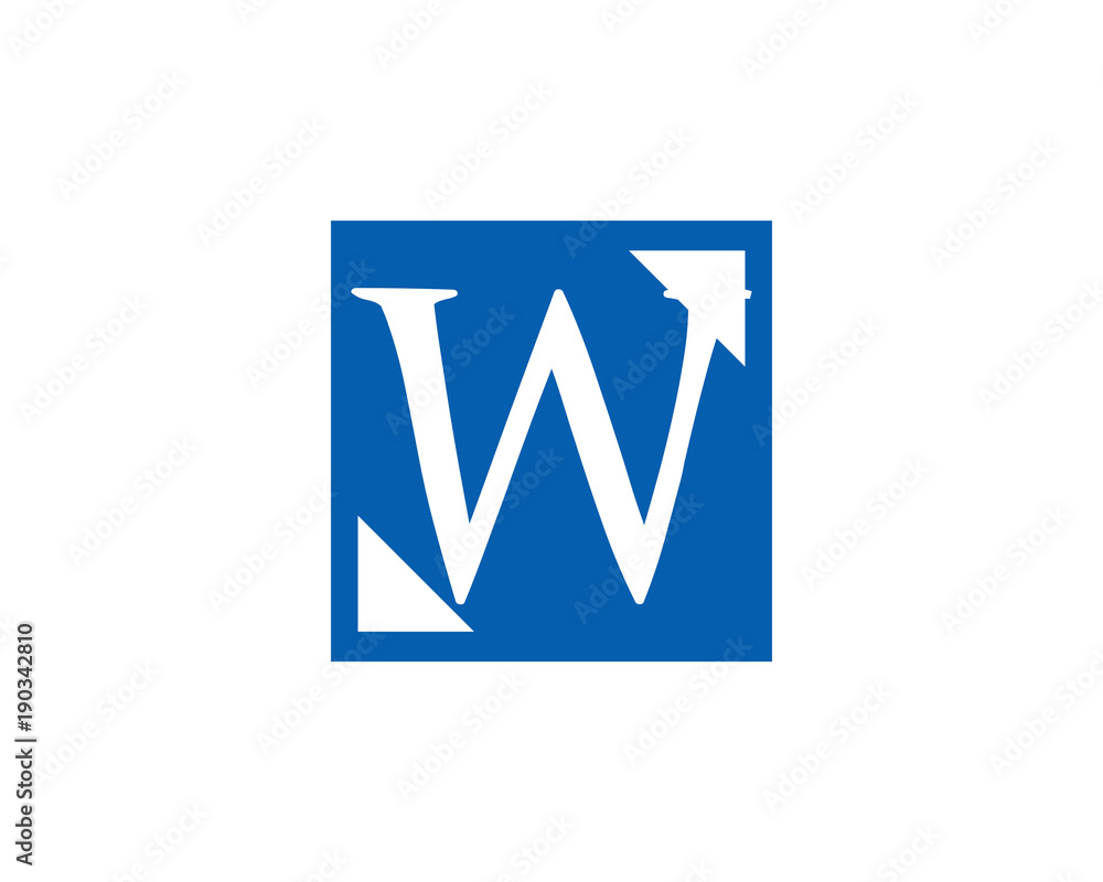 w letter square logo w letter square logo