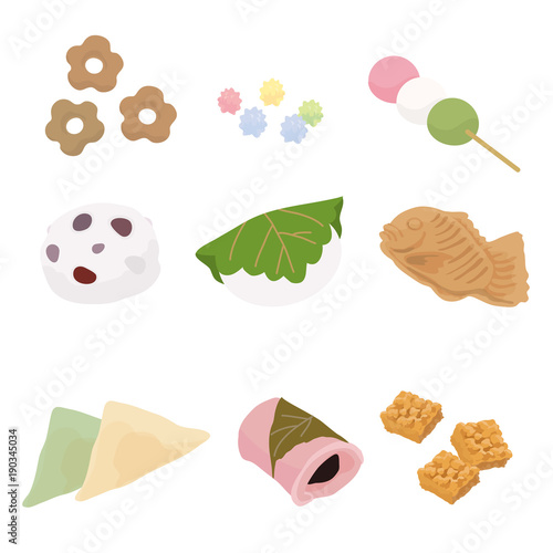 和菓子 イラスト セット Stock ベクター Adobe Stock 和菓子 イラスト セット Stock ベクター Adobe Stock