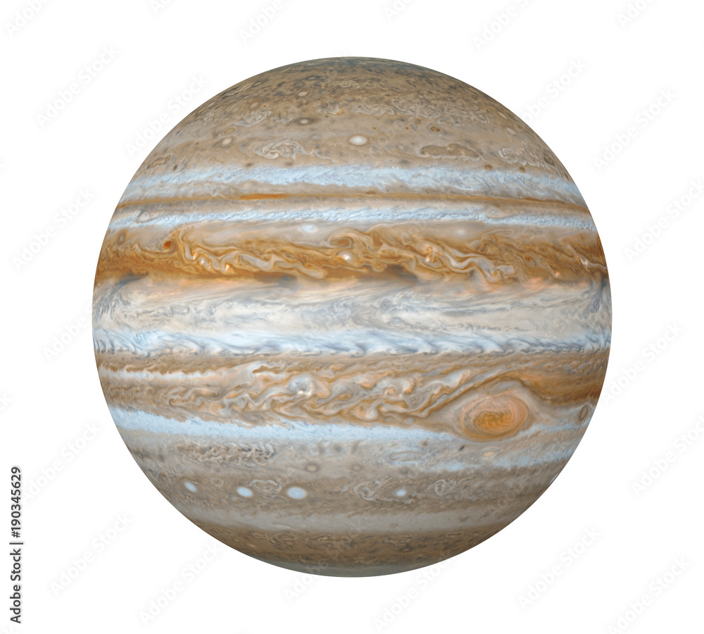 Fototapeta premium Planet Jupiter Isolated (elementy tego zdjęcia dostarczone przez NASA)