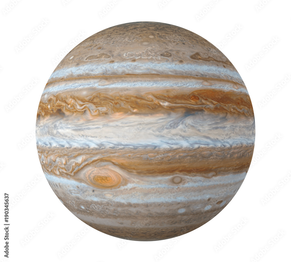 Fototapeta premium Planet Jupiter Isolated (elementy tego zdjęcia dostarczone przez NASA)