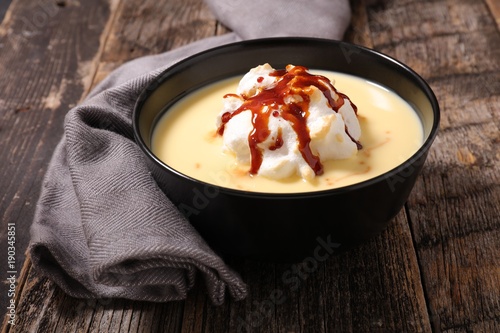 french dessert, floating island photo