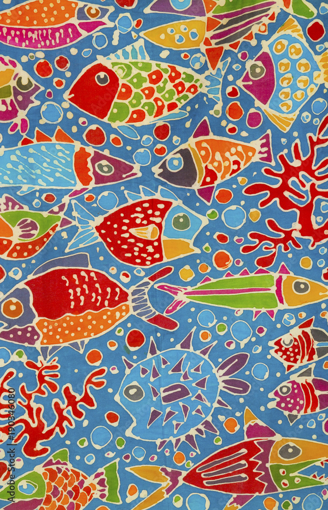 Naklejka premium Batik