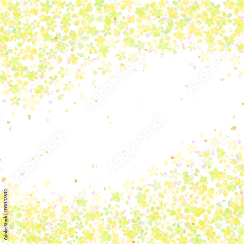 黄色い小花柄フレーム