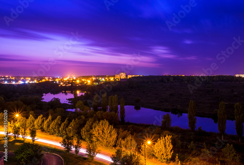 night sky, city