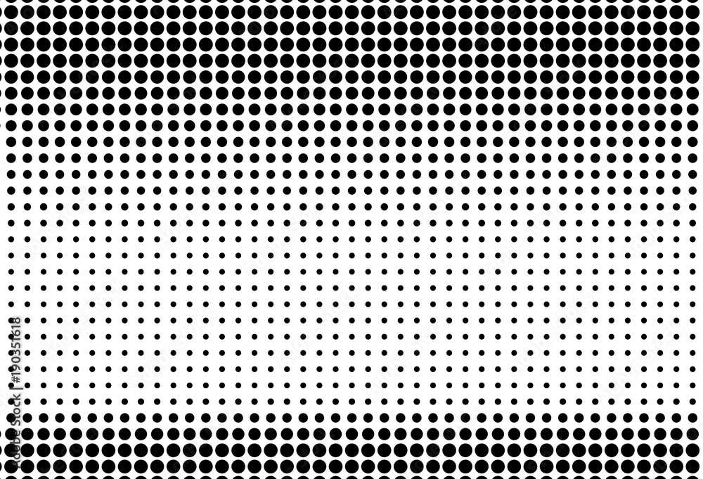 Halftone background. Digital gradient. Dotted pattern with circles, dots, point large scale.