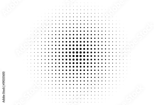 Halftone background. Digital gradient. Dotted pattern with circles, dots, point large scale.