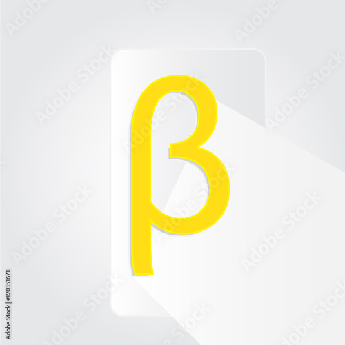 Beta sign symbol design with illustration design