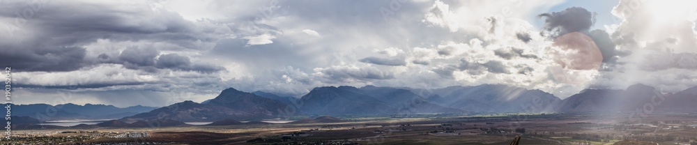 Thunder storm with epic storm clouds over Worcester in the Breede Valley in the Western Cape of South Africa Thunder storm with epic storm clouds over Worcester in the Breede Valley in the Western Cape of South Africa
