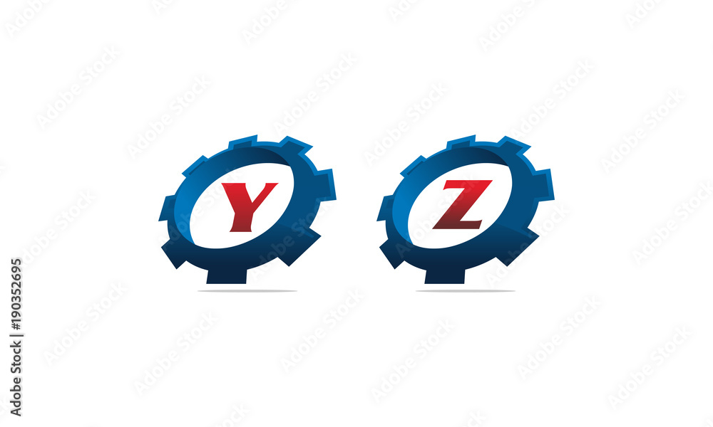 Gear Vector Template Set Gear Vector Template Set