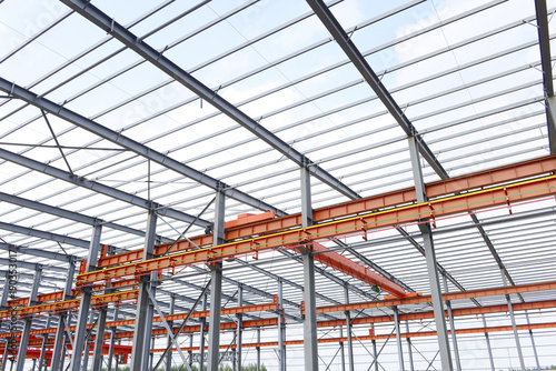 Wallpaper Mural Steel structure workshop is under construction Torontodigital.ca