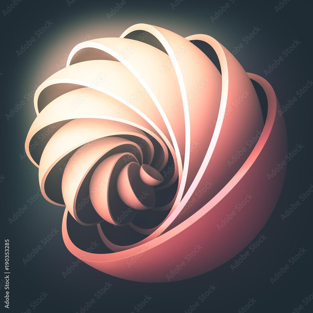 3D render abstract background. Colorful illuminated shapes in motion. Hemisphere revolve in a spiral. Computer generated digital art for poster, flyer, banner background or design element. 3D render abstract background. Colorful illuminated shapes in motion. Hemisphere revolve in a spiral. Computer generated digital art for poster, flyer, banner background or design element.