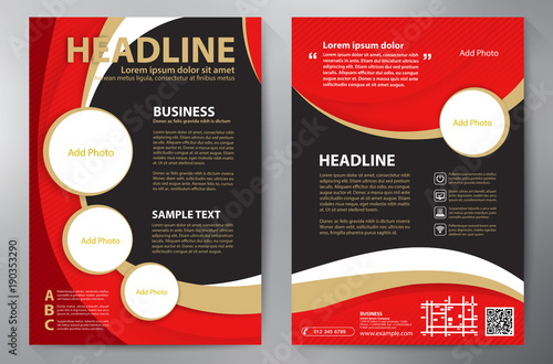 Business Brochure. Flyer Design. Leaflets a4 Template. Cover Book and Magazine. Annual Report Vector illustration