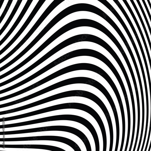 Abstract Black and White Modern Striped Background