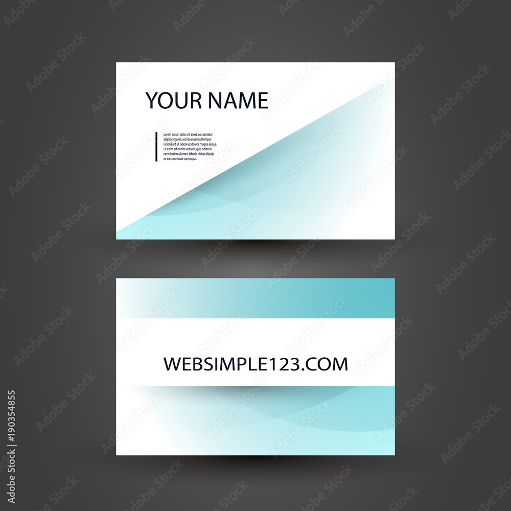 Naklejka premium Colorful Modern Style Business Card Template, Back and Front Side, Vector Design