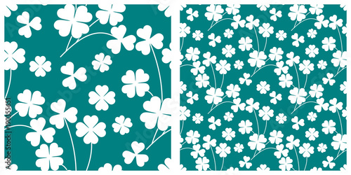Seamless pattern  for Saint Patrick's Day of clover or shamrock.