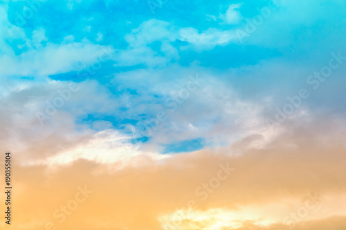 Beautiful sky, clouds and glare of sunlight © btxstudio