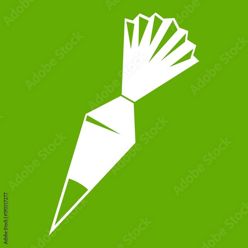 Cotton icing bag icon green