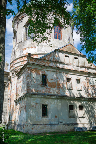 Baroque Roman Catholic church of St. Joseph fragment in Pidhirtsi. Pidhirtsi village is located in Lviv province, Western Ukraine. photo