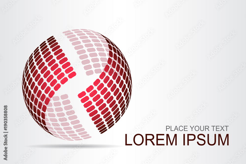 Logo stylized spherical surface with abstract shapes Logo stylized spherical surface with abstract shapes
