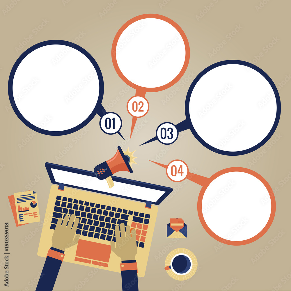Fotografie Info graphics design vector and marketing icons