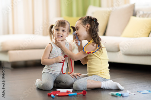 Two happy children, cute to...