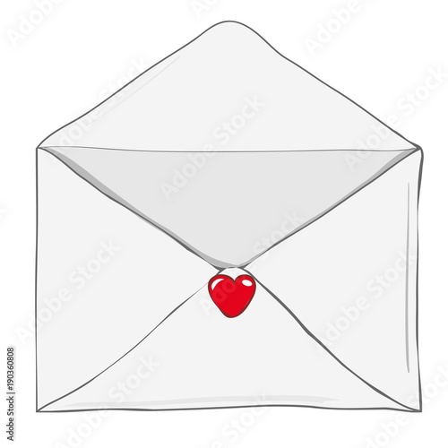Valentine's day illustration. Receiving or sending love emails and sms for valentines day, long distance relationship. Flat design, vector illustration