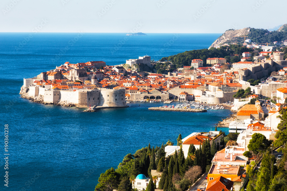 Top View of the old town, Dubrovnik, Croatia