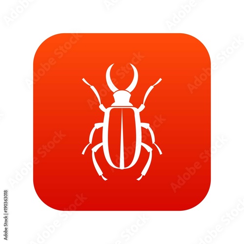 Lucanus cervus icon digital red