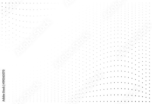 Halftone wave pattern. Digital gradient. Dotted background with circles, dots, point large scale.
