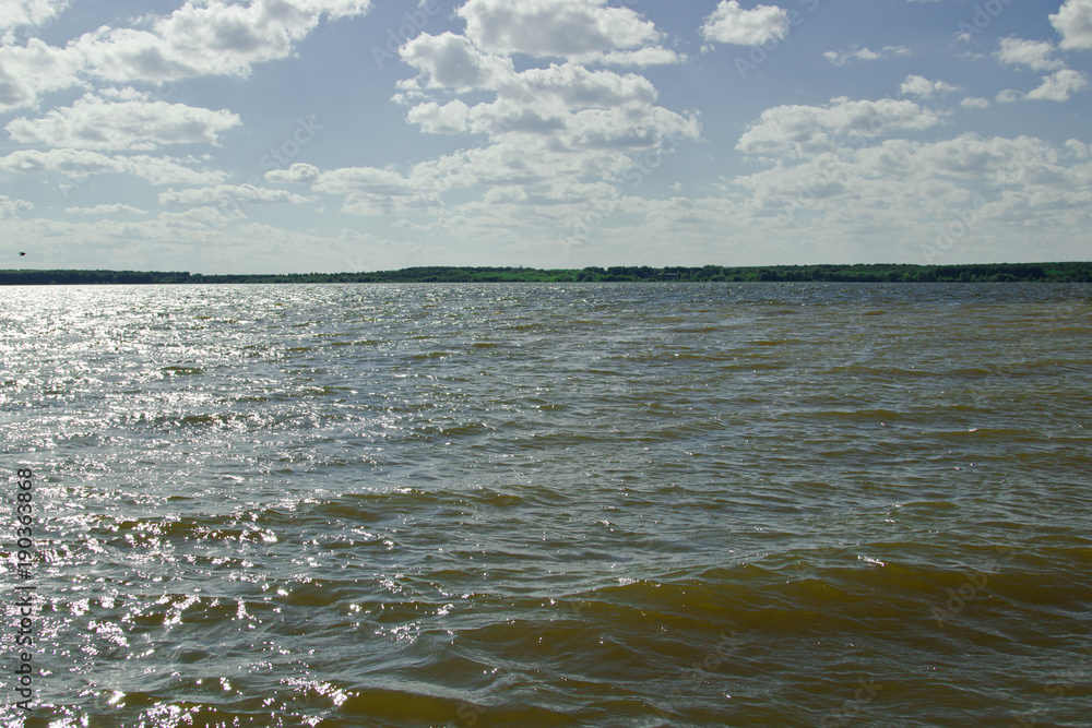 Staromaynsky Bay of the Volga River.