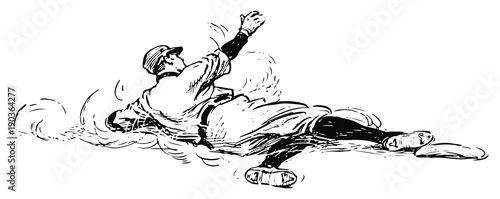 Baseball Spieler Runner- baseball player runner