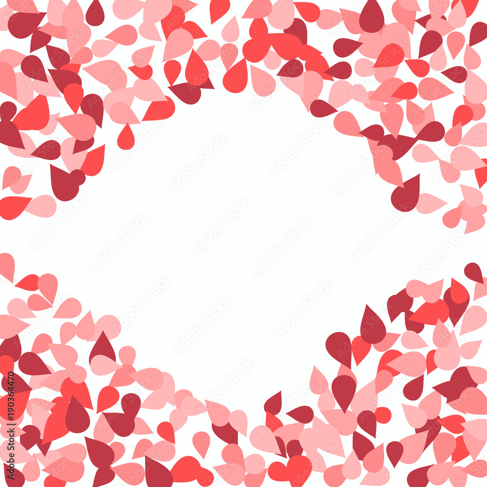 Vector Confetti Background Pattern. Element of design. Colored petals on a white background