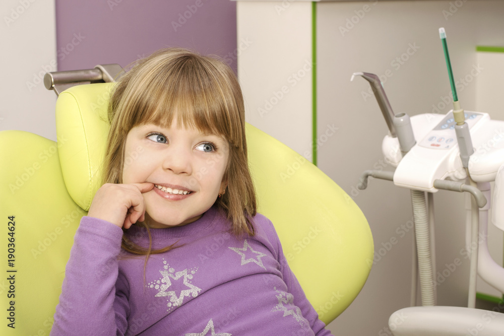 The little girl at the dentist The little girl at the dentist