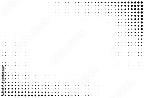 Abstract futuristic halftone pattern. Comic background. Dotted backdrop with circles, dots, point large scale.