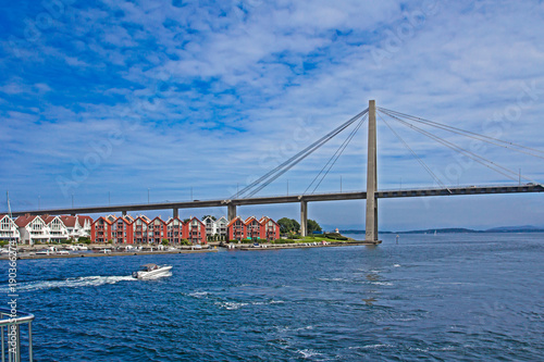 Stavanger, Norway harbour bridge and apartment complex  © geoffsp