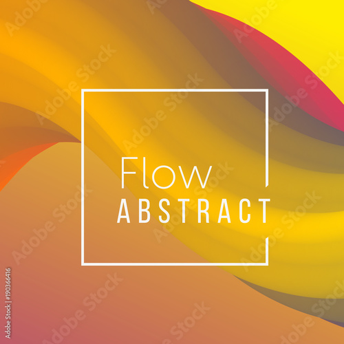 Modern gradient flow wave with colorful twisting shapes. Abstract 3d liquid fluid color shape,Trendy minimal design. Eps10 vector.