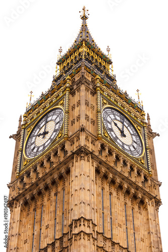 Elizabeth Tower or Big Ben Houses of Parliament Westminster Palace London UK