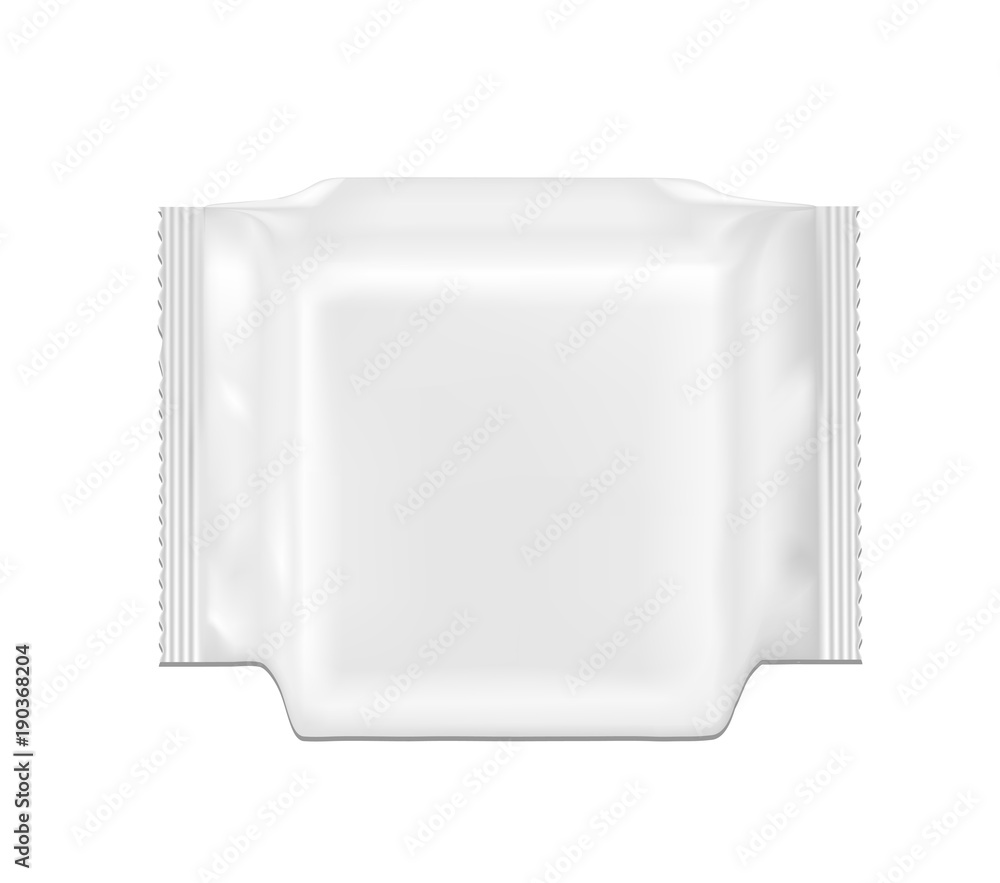 White blank foil food snack pack for chips, candy and other products White blank foil food snack pack for chips, candy and other products