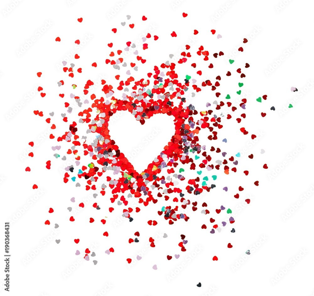 Heart paper confetti. Heart paper confetti.