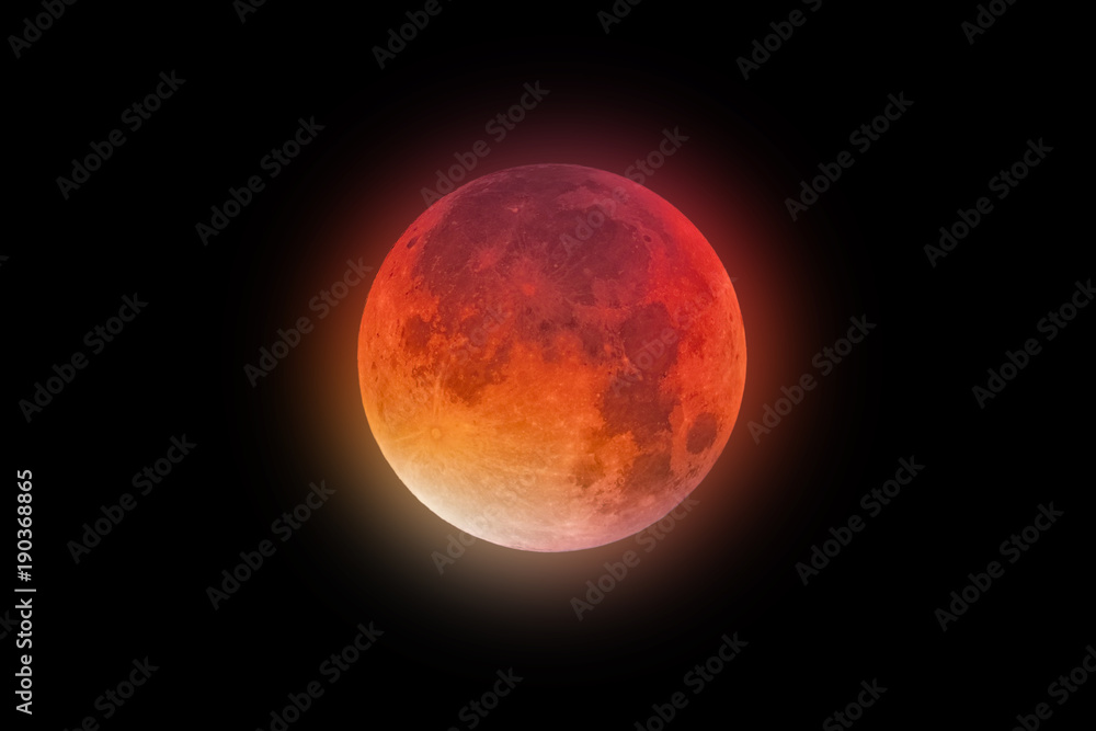 Obraz premium Super Bloody Moon red-orange glow