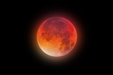 Super Bloody Moon red-orange glow