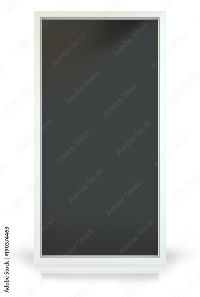 Digital interactive kiosk. LCD high defintion digital signage. 3d illustration. Isolated on white background Digital interactive kiosk. LCD high defintion digital signage. 3d illustration. Isolated on white background