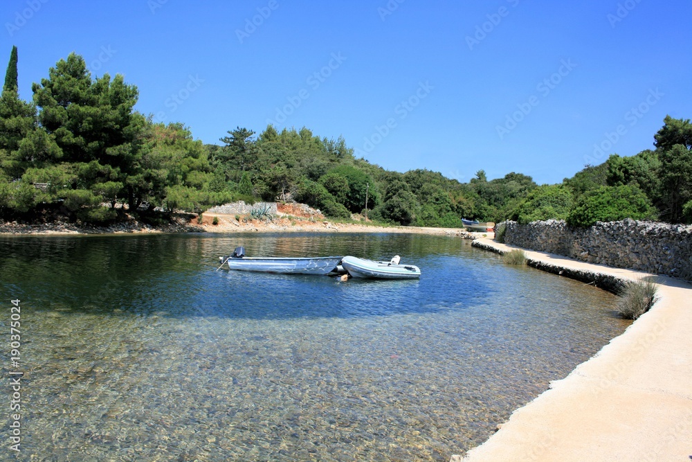 peaceful place Punta Kriza on the island Cres, Croatia