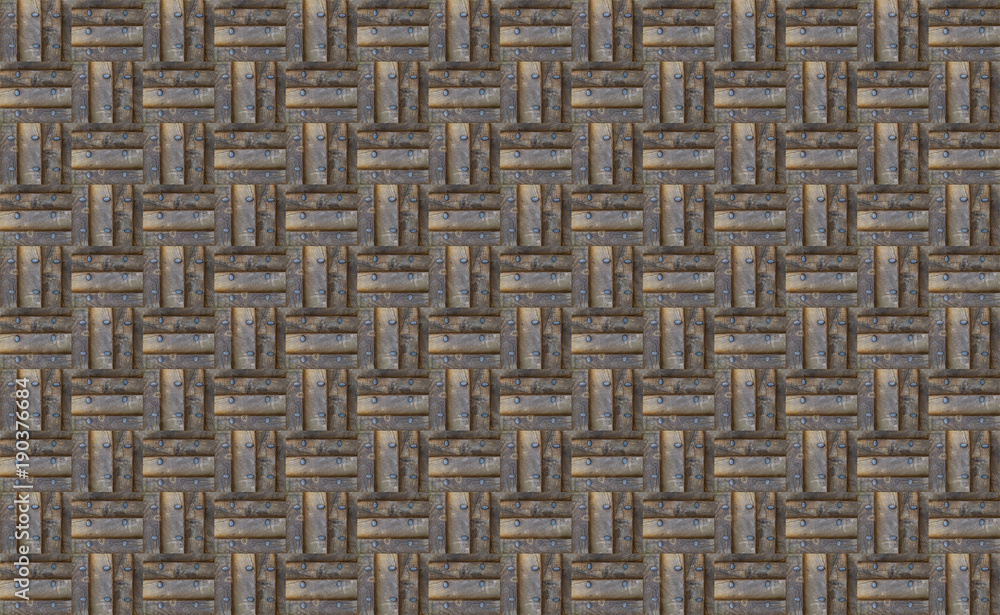 grunge background wood iron stacked wooden base set honeycombs endless pattern grunge background wood iron stacked wooden base set honeycombs endless pattern